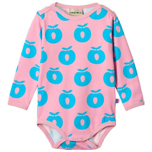 Småfolk Apples Baby Body Pink Lilac 80 cm  Lyserød  80 cm  kvinde