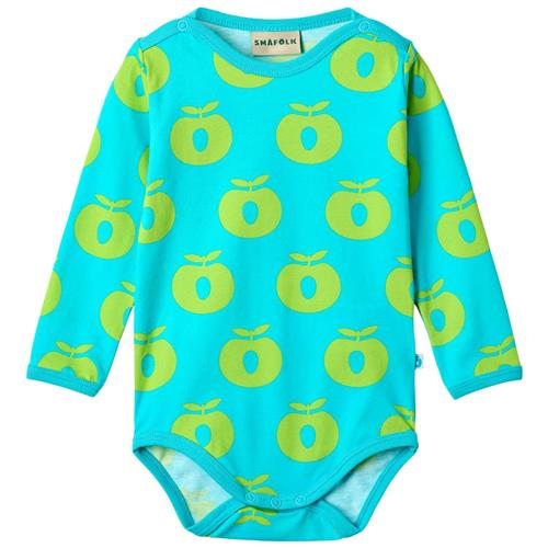 Småfolk Apples Baby Body Blue Atoll 92 cm  Blå  92 cm  mand