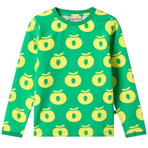Se Småfolk Apples Langærmet T-shirt Clover 1-2 Y  Grøn  1-2 år  mand ved Babyshop