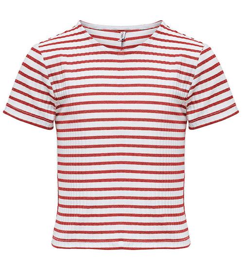 Kids Only T-shirt - Noos - KogNella - Cloud Dancer/Equestian Red