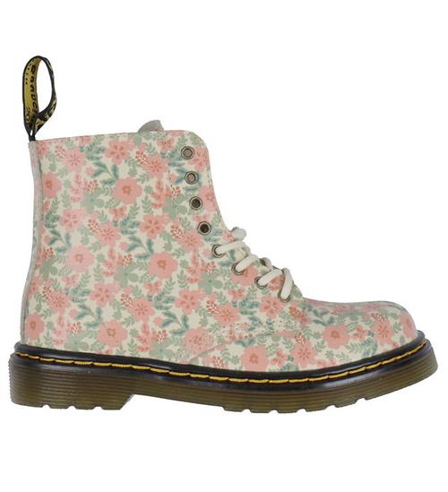 Dr. Martens Støvler - 1460 Pascal - Cloud Cream m. Blomster