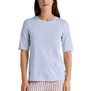 Calida Favourites Sleep Cotton Shirt Short-Sleeve Lyseblå bomuld Medium Dame