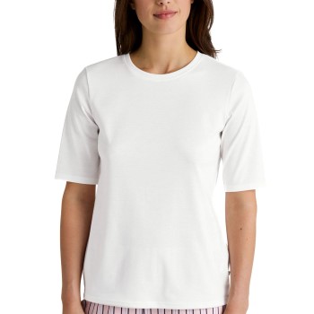 Calida Favourites Sleep Cotton Shirt Short-Sleeve Hvid bomuld Large Dame