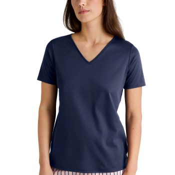 Calida Favourites Sleep Shirt Short-Sleeve Marineblå bomuld Small Dame