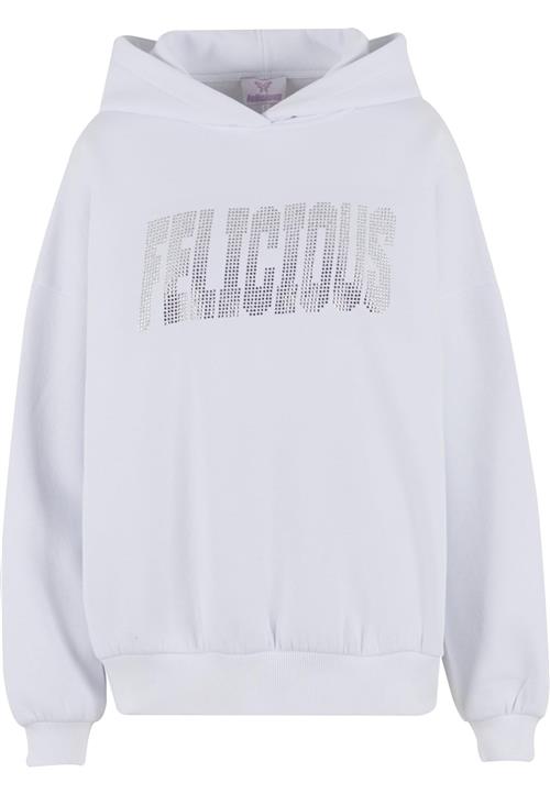 Felicious Sweatshirt 'Rhinestones'  sølv / hvid