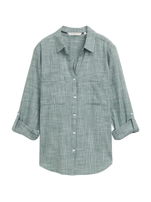 TOM TAILOR Bluse  jade / hvid