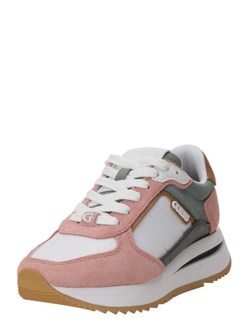 GUESS Sneaker low 'ENERGY2'  karamel / grøn / gammelrosa / hvid