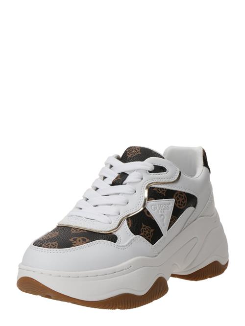 GUESS Sneaker low 'Hapyy'  cappuccino / sort / hvid