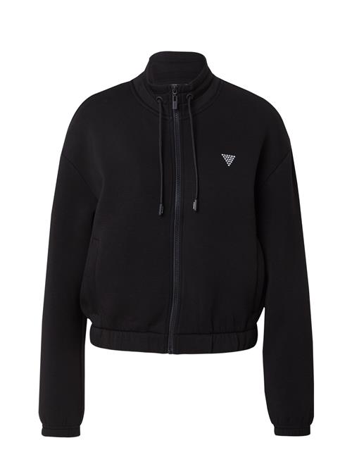 GUESS Sportssweatjakke 'Cecilia'  sort / sølv