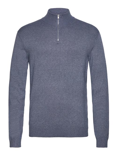 Ecovero Half Zip L/S Knit Lindbergh Blue