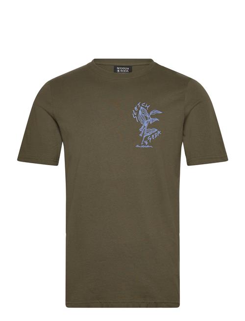 Left Chest Artwork T-Shirt Scotch & Soda Khaki