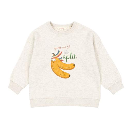 Konges Sløjd GOTS Loupy Lou Sweatshirt Off White Melange 9 months  Creme  9 måneder  Unisex