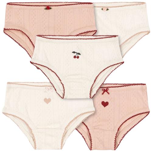 Konges Sløjd GOTS Minna 5-Pack Undertøj Rose White Mix |  | 7-8 years