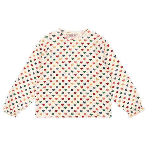Konges Sløjd Chleo Langærmet Top Coeur Coloré 18 months  Creme  18 måneder  kvinde