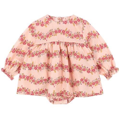 Konges Sløjd GOTS Bella Frill Langærmet Romper Floria Pink 2 Y  Lyserød  2 år  kvinde