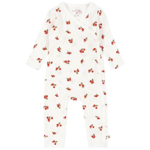 Konges Sløjd GOTS Minnie Newborn Onesie Rose Red | Hvid | 3 months