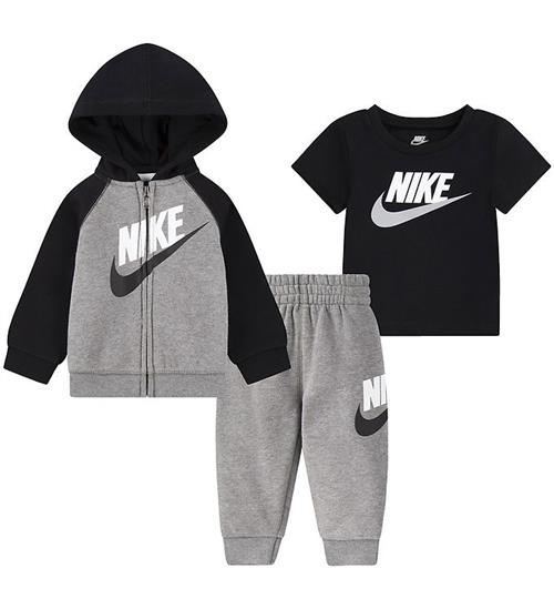 Nike SÃ¦t - Cardigan/Sweatpants/T-shirt - Carbon Heather