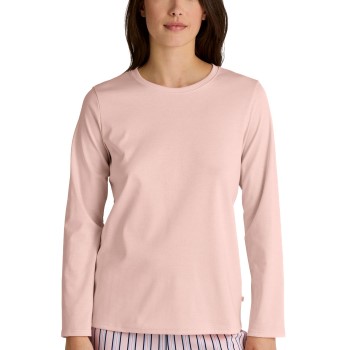 Calida Favourites Sleep Cotton Shirt Long-Sleeve Rosa stribet bomuld Medium Dame