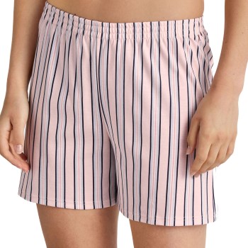 Calida Favourites Sleep Shorts Rosa stribet bomuld Large Dame