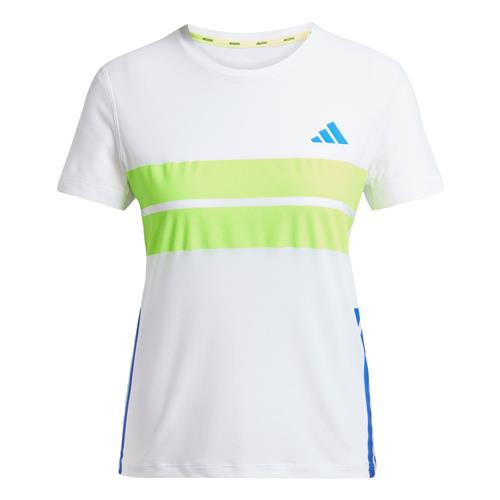 ADIDAS PERFORMANCE Funktionsbluse 'Adizero Retro'  blå / lime / hvid