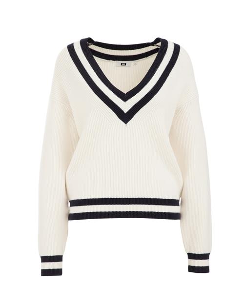 Se WE Fashion Pullover  elfenben / natblå ved About You