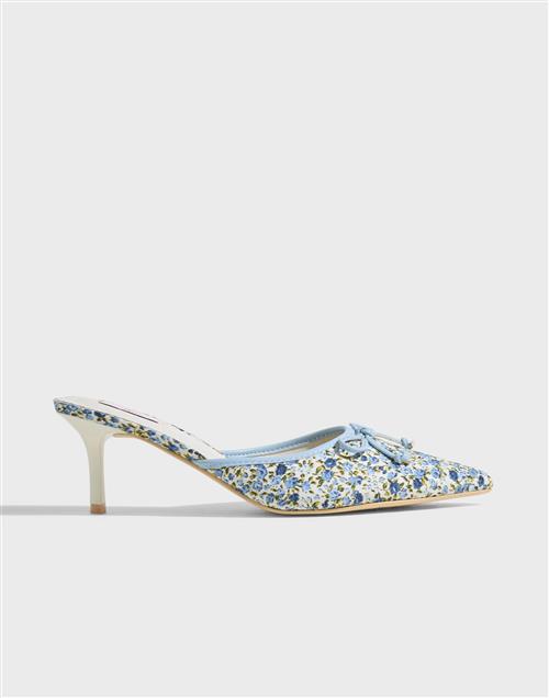 Nelly - Mønstret - Printed Pointy Bow Mule