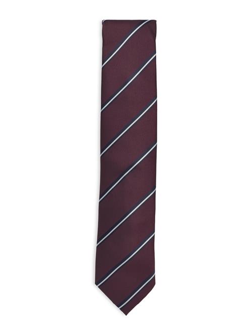 Polyester Tie With Stripe 7 Cmpolyester Tie With Stripe 7 Cm Lindbergh Black Burgundy