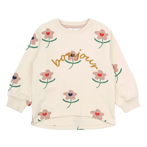 The New Siblings GOTS Netty Sweatshirt White Swan 104cm  Creme  104 cm  kvinde