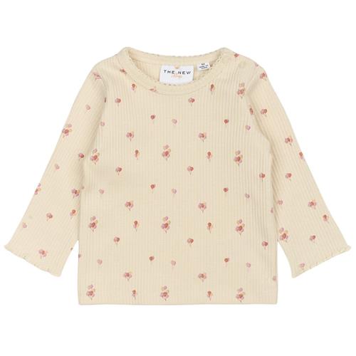 The New Siblings GOTS Noella Rib T-shirt White Swan 56 cm  Creme  56 cm  kvinde