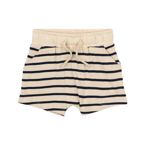 The New Siblings GOTS Nat Uni Shorts Mood Indigo Striped 104cm  Marineblå  104 cm  Unisex