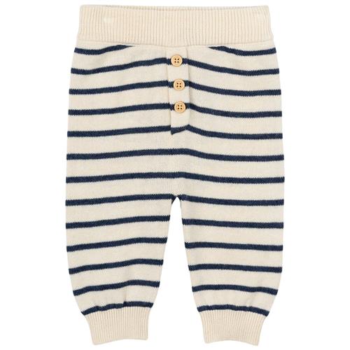 The New Siblings Norton Strikkede Bukser Mood Indigo Striped 86 cm  Marineblå  86 cm  mand