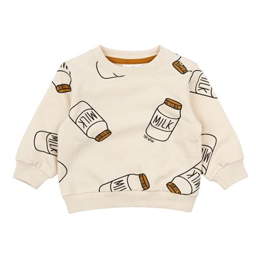 The New Siblings GOTS Nilos Sweatshirt White Swan 56 cm  Creme  56 cm  mand
