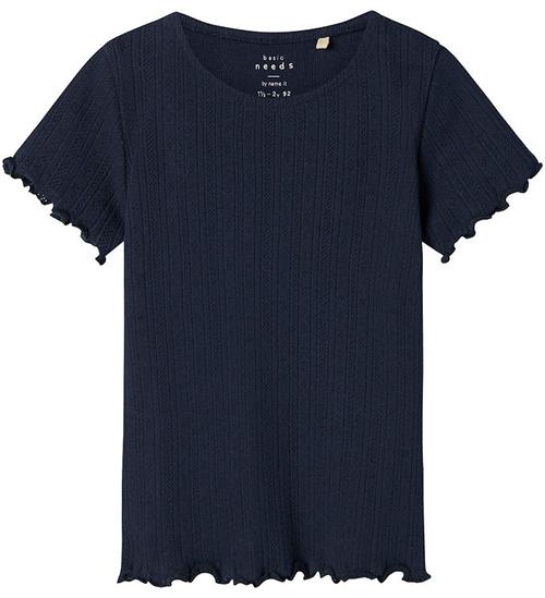 Name It T-shirt - NmfVilke - Navy Blazer m. Hulmønster