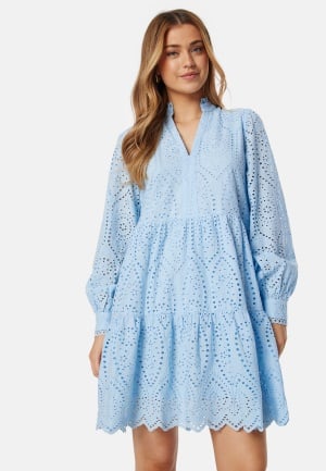 Se YAS Yasholi LS Dress Blue XL ved Bubbleroom