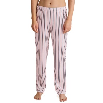 Calida Favourites Sleep Long Pants Rosa stribet bomuld Medium Dame