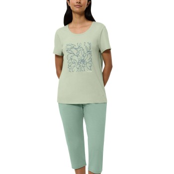 Triumph PK 02 Capri Pyjama Set Grøn bomuld 40 Dame