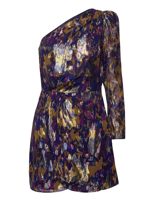 Se Printed Asymmetrical Dress Mango Purple ved Booztlet