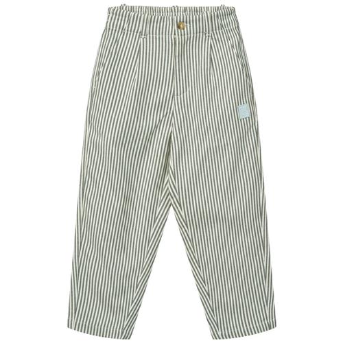 Liewood GOTS Beal Bukser Stripe Whale Blue Creme De La Creme 122 cm  Blå  122 cm  mand