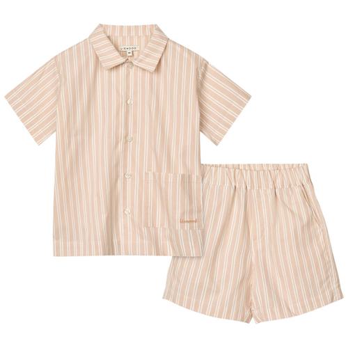 Liewood GOTS Leona Sæt Med Tøj Stripe Sorbet Rose Creme De La Creme 104cm  Lyserød  104 cm  Unisex