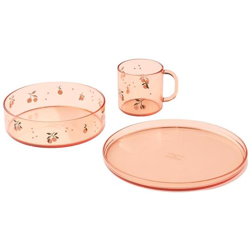 Liewood Siva Bordservice Sæt Peach Sea Shell One Size      Unisex