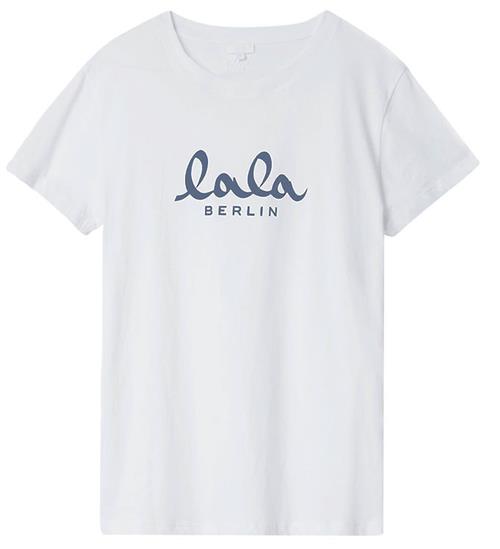 Lala Berlin T-shirt - Cara - Hvid m. Blå