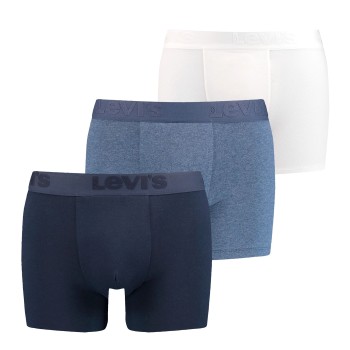 Levis 3P Premium Boxer Hvid/Marine bomuld Large Herre