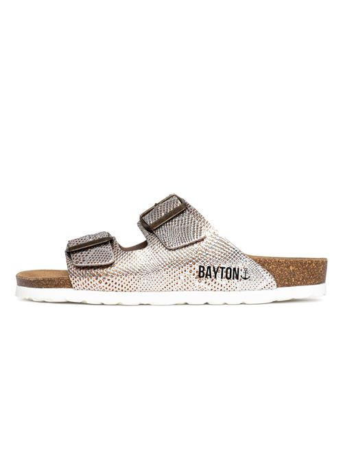 Bayton Pantoletter 'Atlas'  cognac / sølv