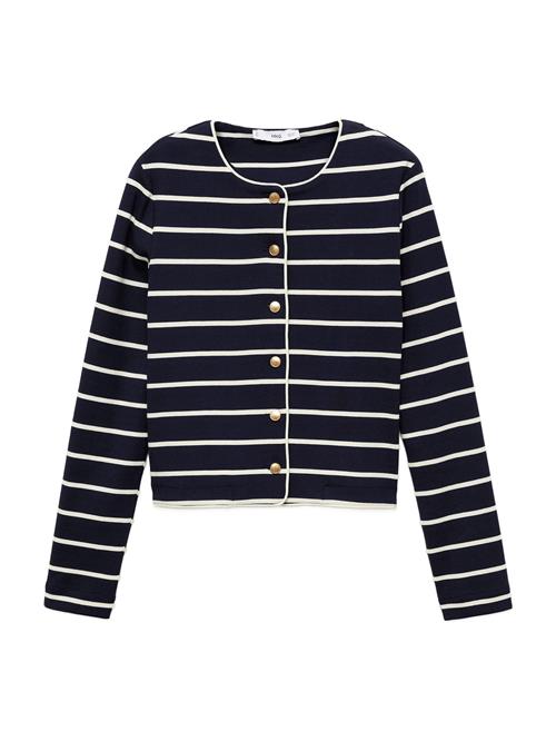 MANGO Cardigan 'PORTO'  navy / hvid