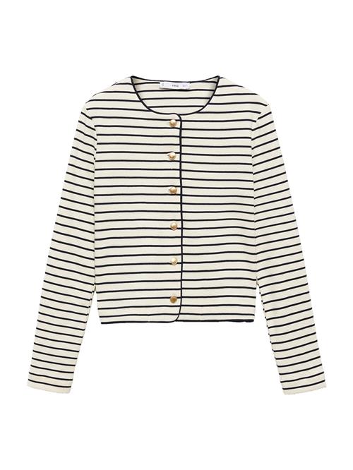 Se MANGO Cardigan 'PORTO'  ecru / sort ved About You