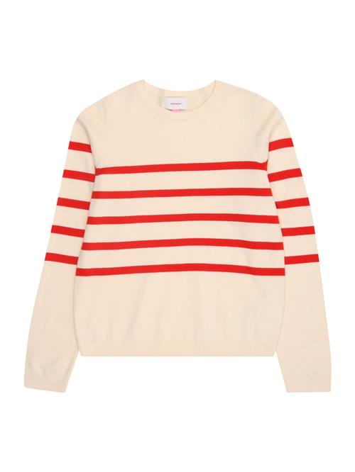 Se Vero Moda Girl Pullover 'VMSABA'  beige / rød ved About You