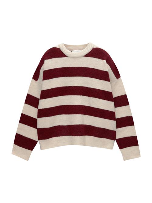 Se Pull&Bear Pullover  ecru / rubinrød ved About You