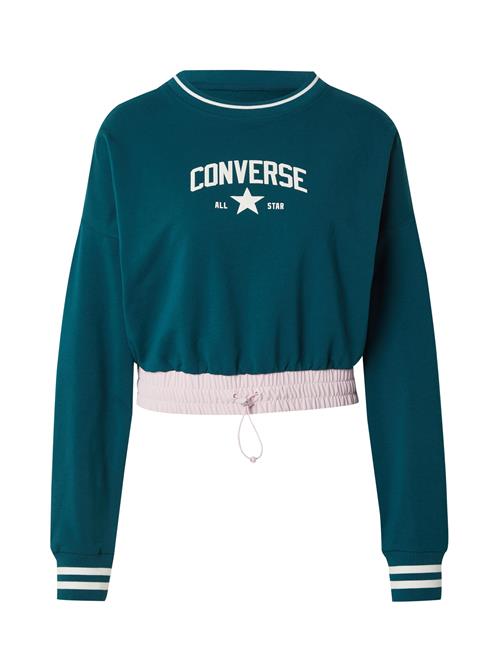 Se CONVERSE Sweatshirt  petroleum / lyserød / hvid ved About You