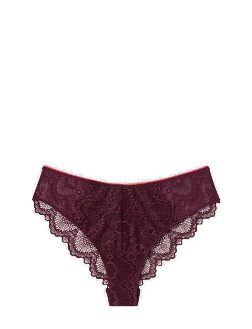 Se Lace Cheeky Understatement Underwear Burgundy ved Booztlet