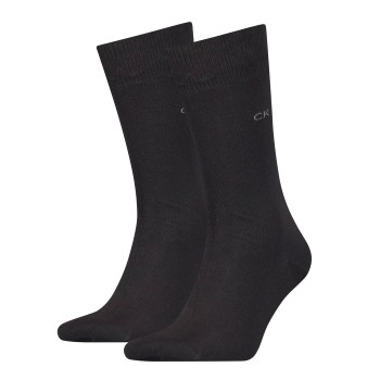 Calvin Klein Legwear Calvin Klein Strømper 2P Carter Casual Flat Knit Sock Sort Str 43/46 Herre